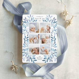 Naturally Joyful Watercolor Holiday Photo Collage