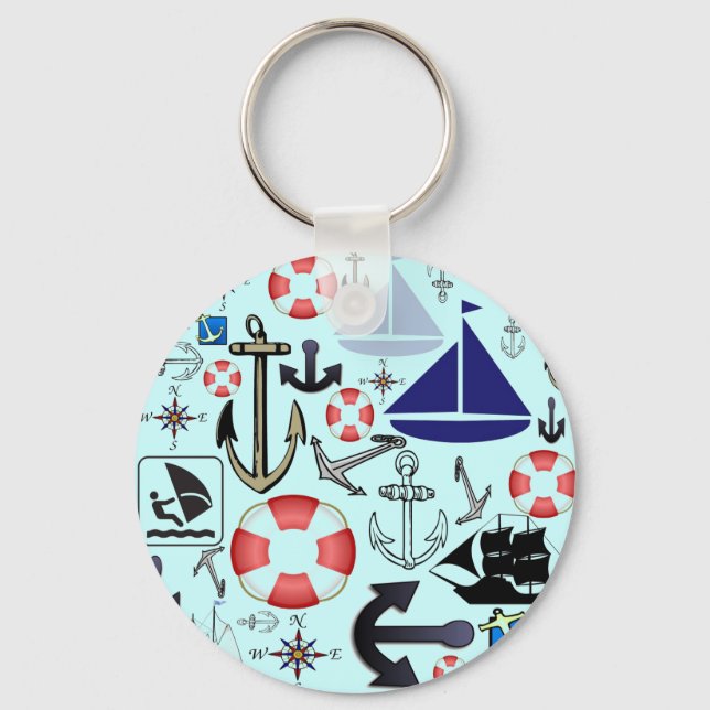 Naturally Nautical Keychain (Front)
