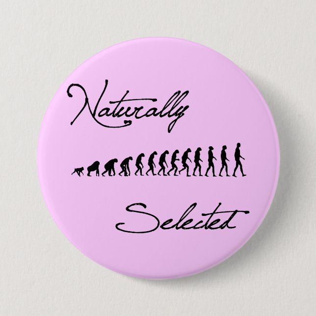 Naturally Selected Evolution Shirt 3 Inch Round Button (Front)