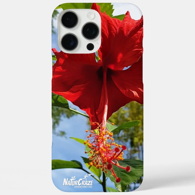 NaturCraze Red Hibiscus Flower iPhone / iPad case (Back)