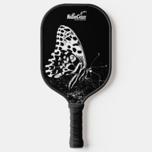 NaturCraze White Butterfly Black Pickleball Paddle
