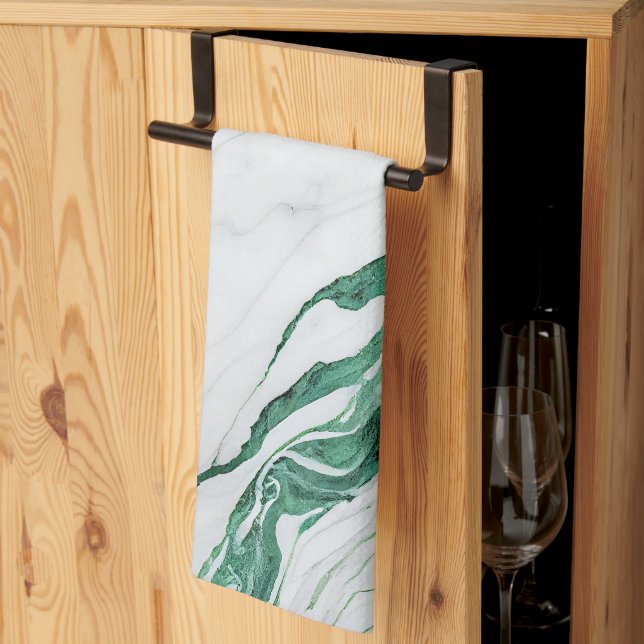 Nature abstract marble pattern background backdrop kitchen towel (Thirds Fold)