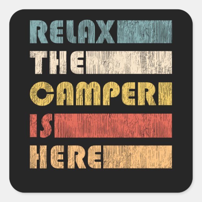 Nature Adventure Camper Motorhome Campground Gift Square Sticker (Front)