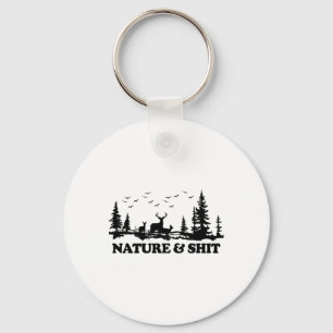 Nature And Funny Camp Lake Cabin Hiking Camping Keychain
