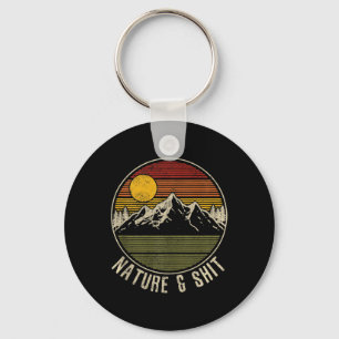 Nature And - Funny Vintage Mountains Hiking Campin Keychain