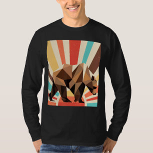 Nature Animal Wildlife Forest Retro Brown Bear T-Shirt