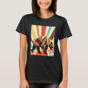 Nature Animal Wildlife Forest Retro Brown Bear T-Shirt