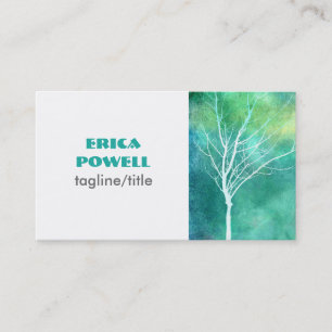 nature art business card custom double sided