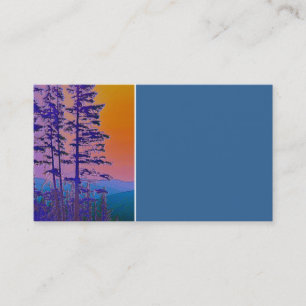 nature art business card template mountain pines
