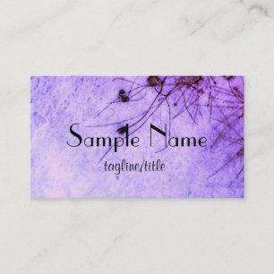nature art custom business cards in purple