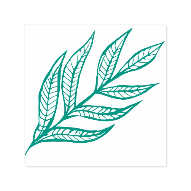 Nature Art Leaf Design            Self-inking Stamp (Design)