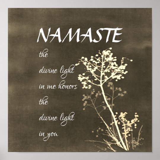 Nature Art Zen Namaste Quote Poster Zazzle Ca