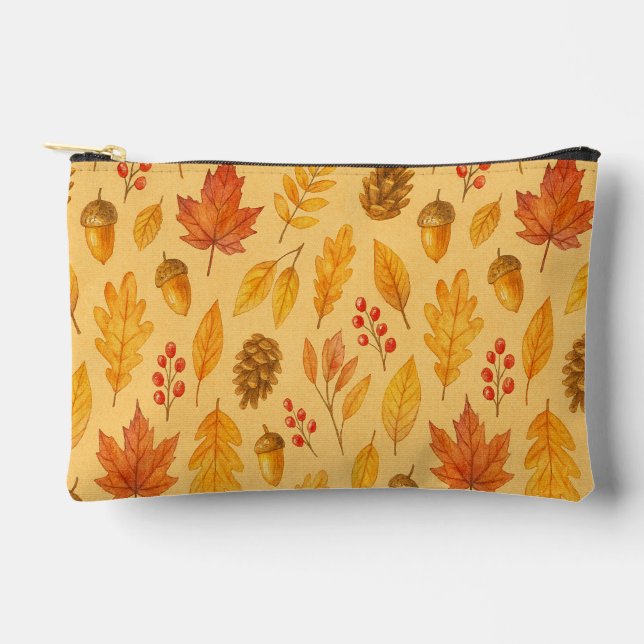 Nature autumn pattern accessory pouch (Front)