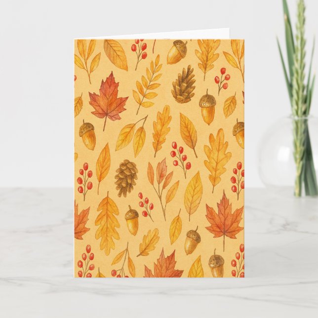 Nature autumn pattern card (Front)