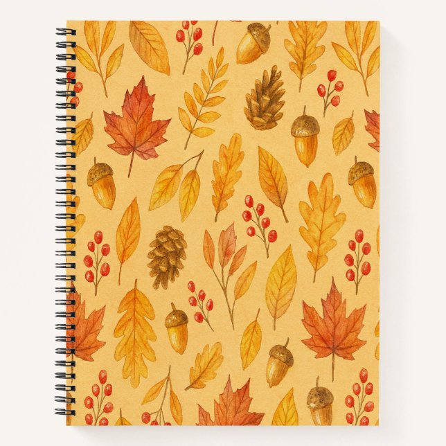 Nature autumn pattern notebook (Front)