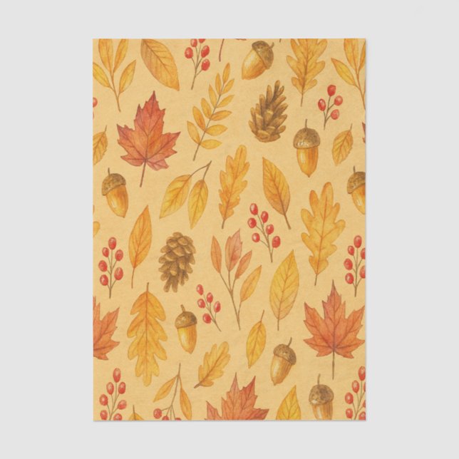 Nature autumn pattern tissue paper (Front)