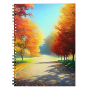 Nature Autumn Trees in The Forest Notebook