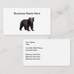 Nature Bear Theme Business Cards 
