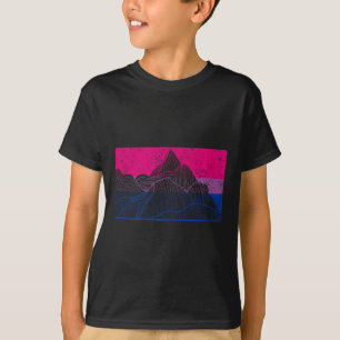 Nature Bi Flag Mountain Hiking Subtle Lgbt Biual P T-Shirt