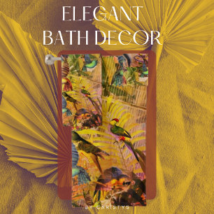 Nature Bird Wildlife Scene  Bath Towel Set