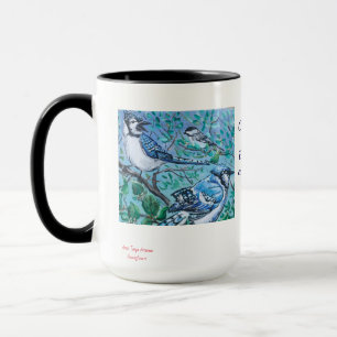 Nature Blue Bird Watching Art Personalize Mug