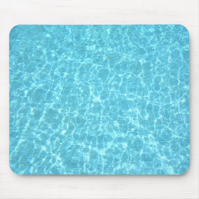 Nature Blue Water Pool Aqua Elegant Template Mouse Pad (Front)