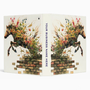 Nature Botanical Floral Horse Jumping Binder