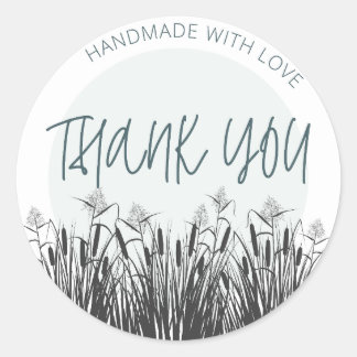 Nature,Botanical,Minimalist,Earthy Thank you NS76 Classic Round Sticker