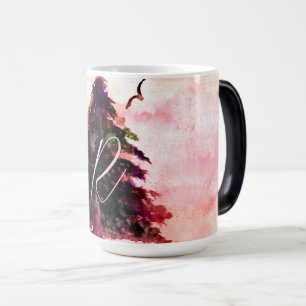 Nature Breeze Earth Tree Sparrows Blush Pink Magic Mug