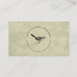 Nature - Bushtit Bird Logo Business Card