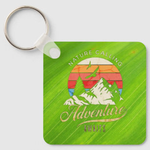 Nature Calling   Mountain Adventure Awaits  Keychain