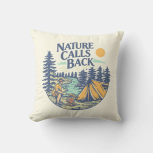 Nature Calls Back Throw Pillow