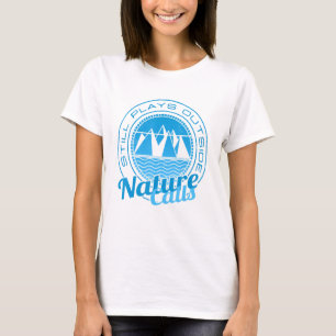 Nature Calls Still Plays Outside Winter Outdoors T-Shirt
