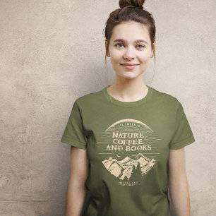 Nature Coffee and Books T-Shirt