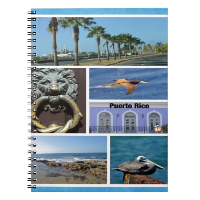 Nature collage of San Juan, Puerto Rico Notebook (Front)