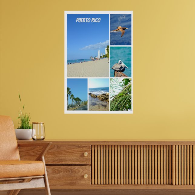 Nature collage of San Juan, Puerto Rico  Poster (Living Room 2)