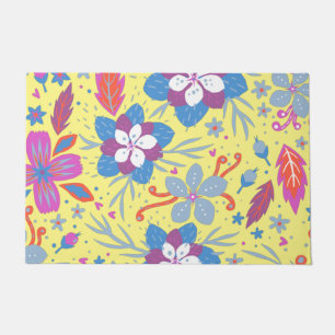 Nature Colorful Flowers Vintage          Doormat
