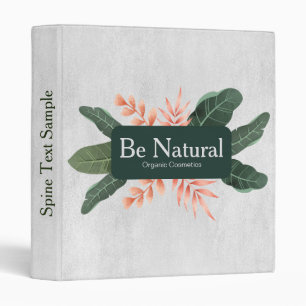 Nature Cosmetic Green Leaves Template Design Binder