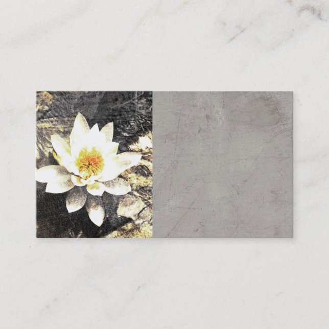 nature custom business card template lotus flower (Front)