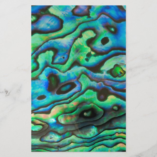 Nature design paua abalone shell stationery (Front)