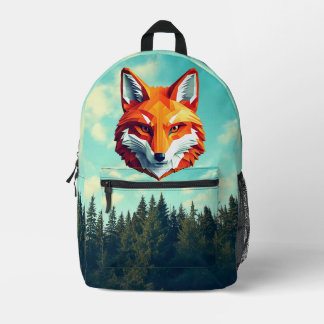 Nature Design With Red Fox Printed Backpack