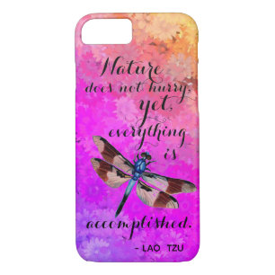 Nature Does Not Hurry LaoTzu Quote Dragonfly Case-Mate iPhone Case