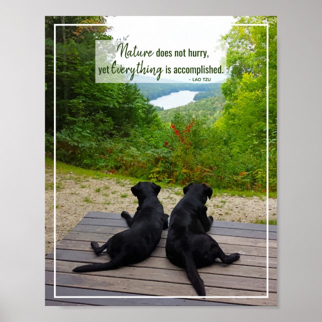Nature Does Not Hurry - Life Inspirational Quote Poster (Front)