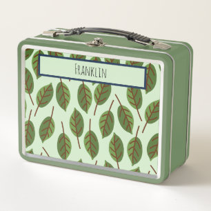 Nature Drawing I Custom Name Metal Lunch Box