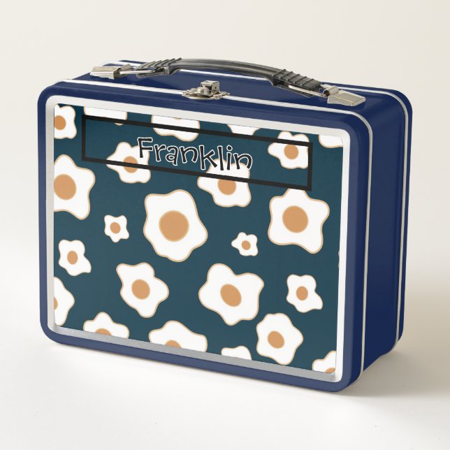 Nature Drawing I Custom Name Metal Lunch Box (Front)