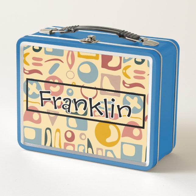 Nature Drawing I Custom Name Metal Lunch Box (Front)