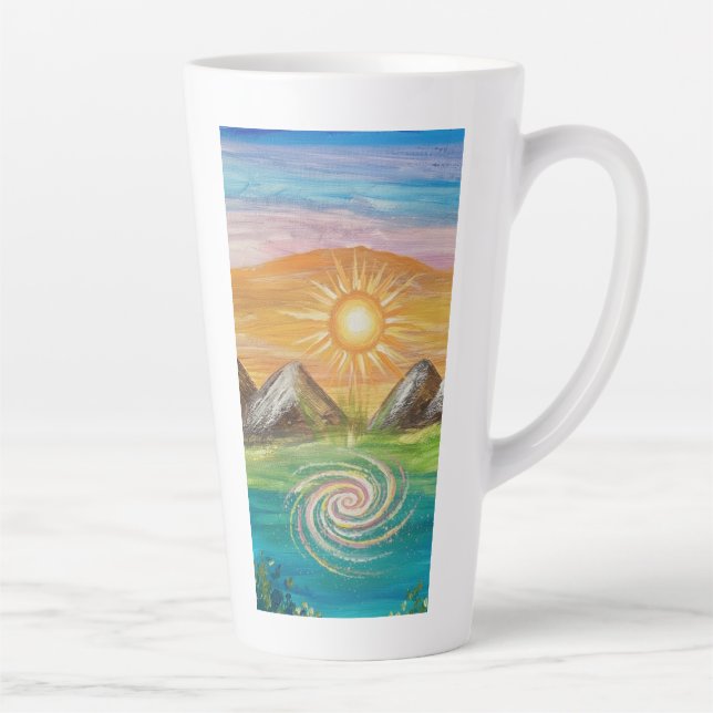 Nature energy vortex  latte mug (Right)