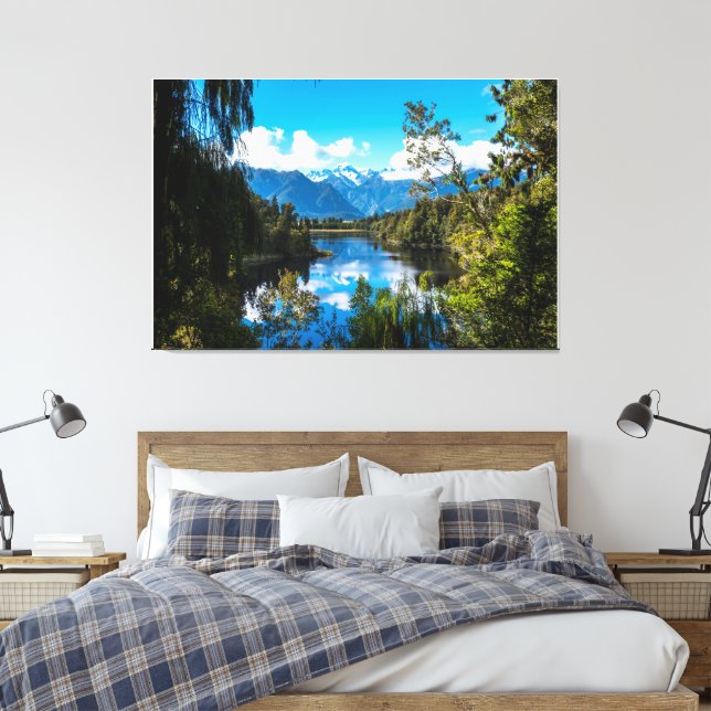Nature Everest Forest with Beautiful Sky Elegant Canvas Print (Insitu(Bedroom))