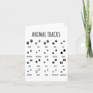 Nature Explorer Animal Tracks Tee For Camping Hiki Card