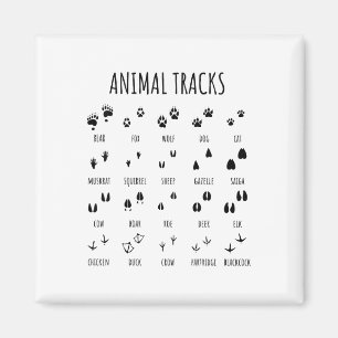 Nature Explorer Animal Tracks Tee For Camping Hiki Magnet